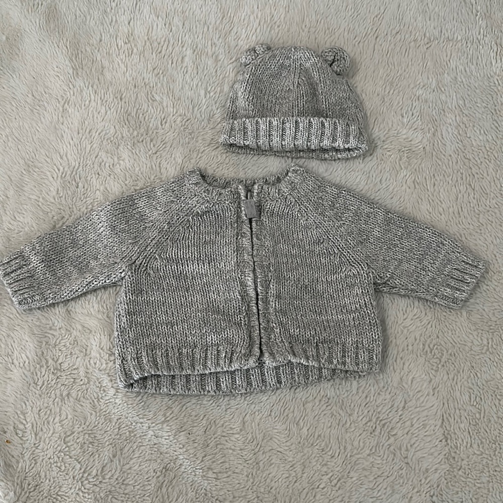 Baby Gap, sweater and hat set